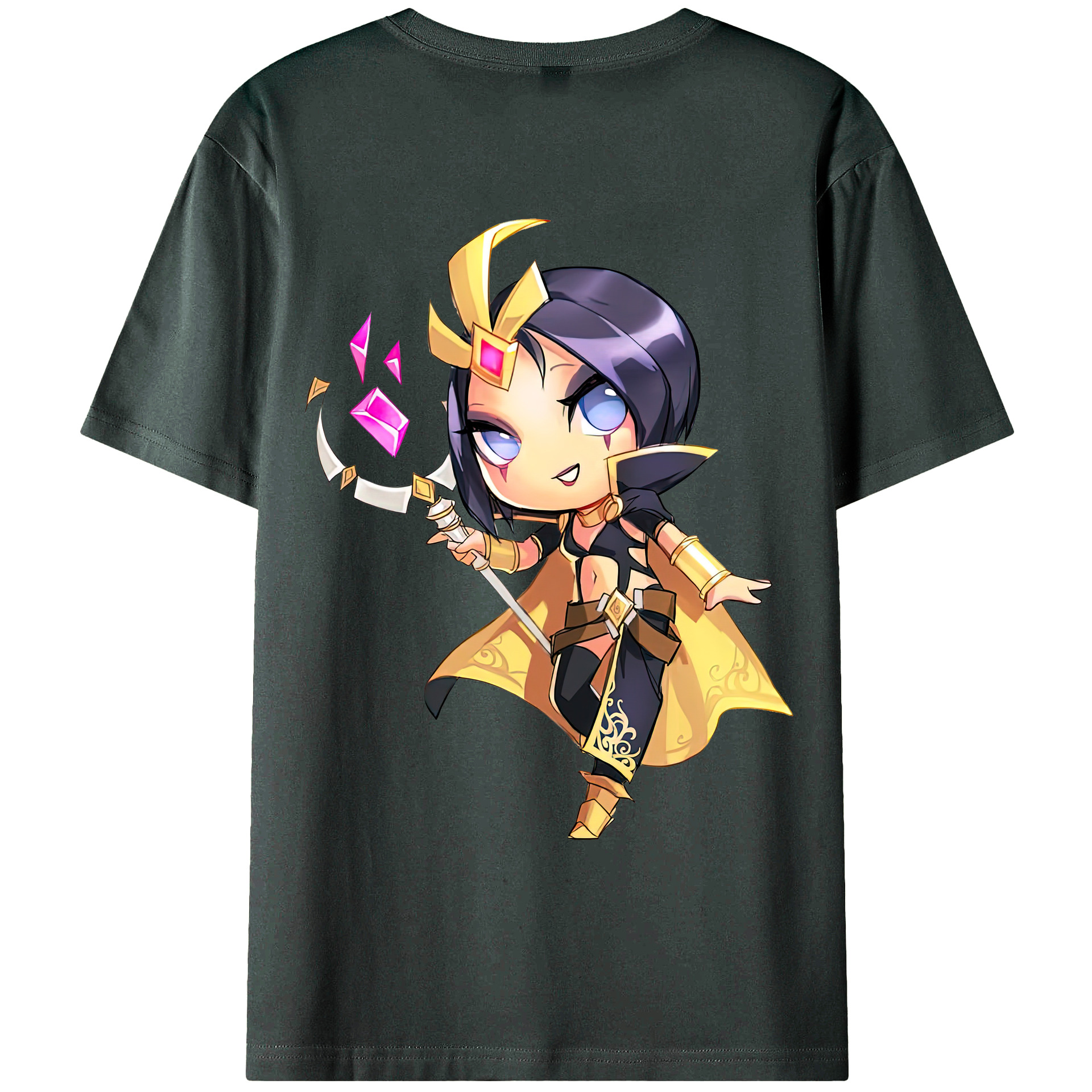 （画像用） リーグ・オブ・レジェンド League of Legends LOL 綿100％ メンズ半袖Tシャツ（バックプリント） 通気性